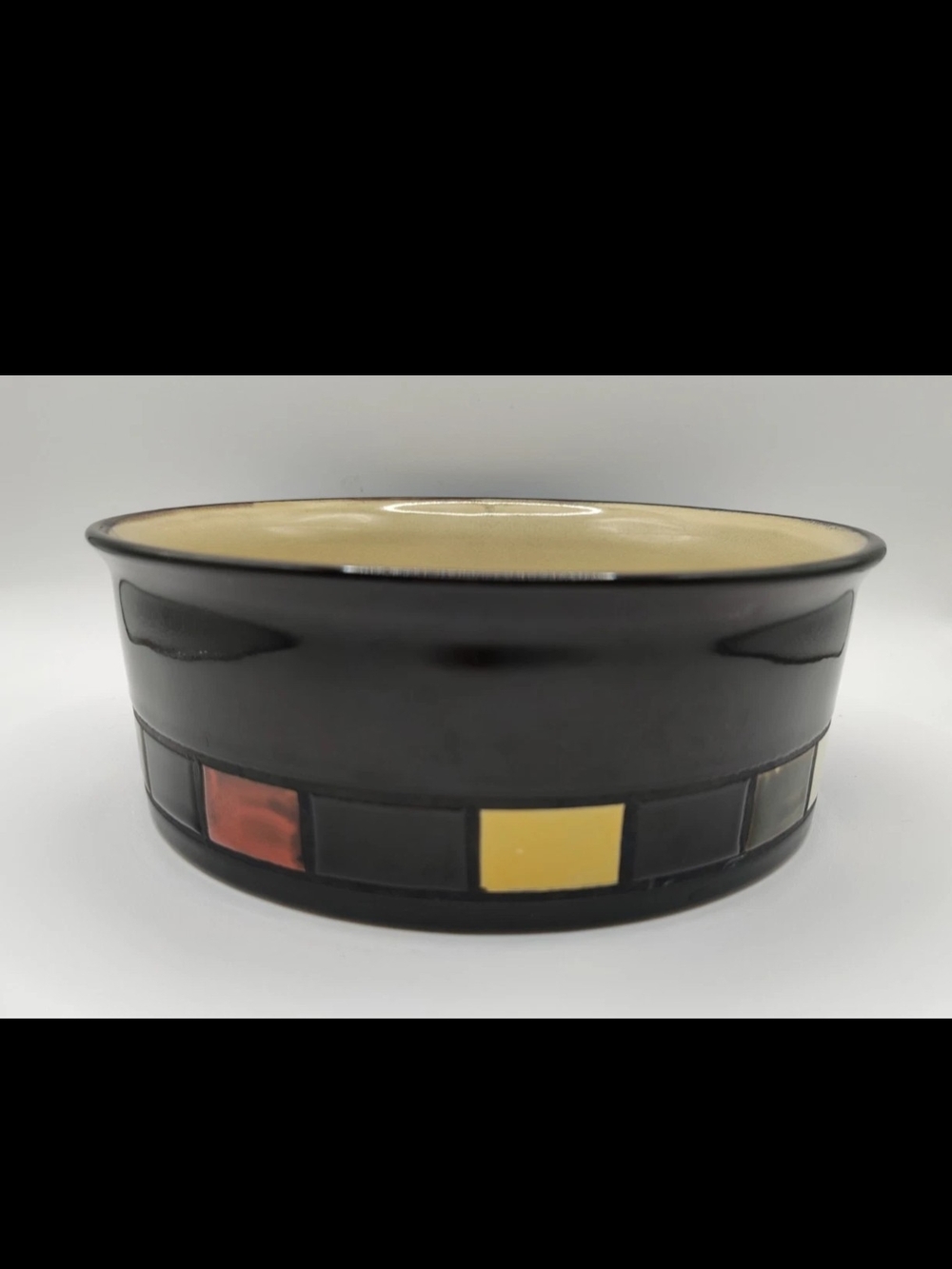 Gibson Everyday Stoneware Mosaic Dog Dish/ Bowl